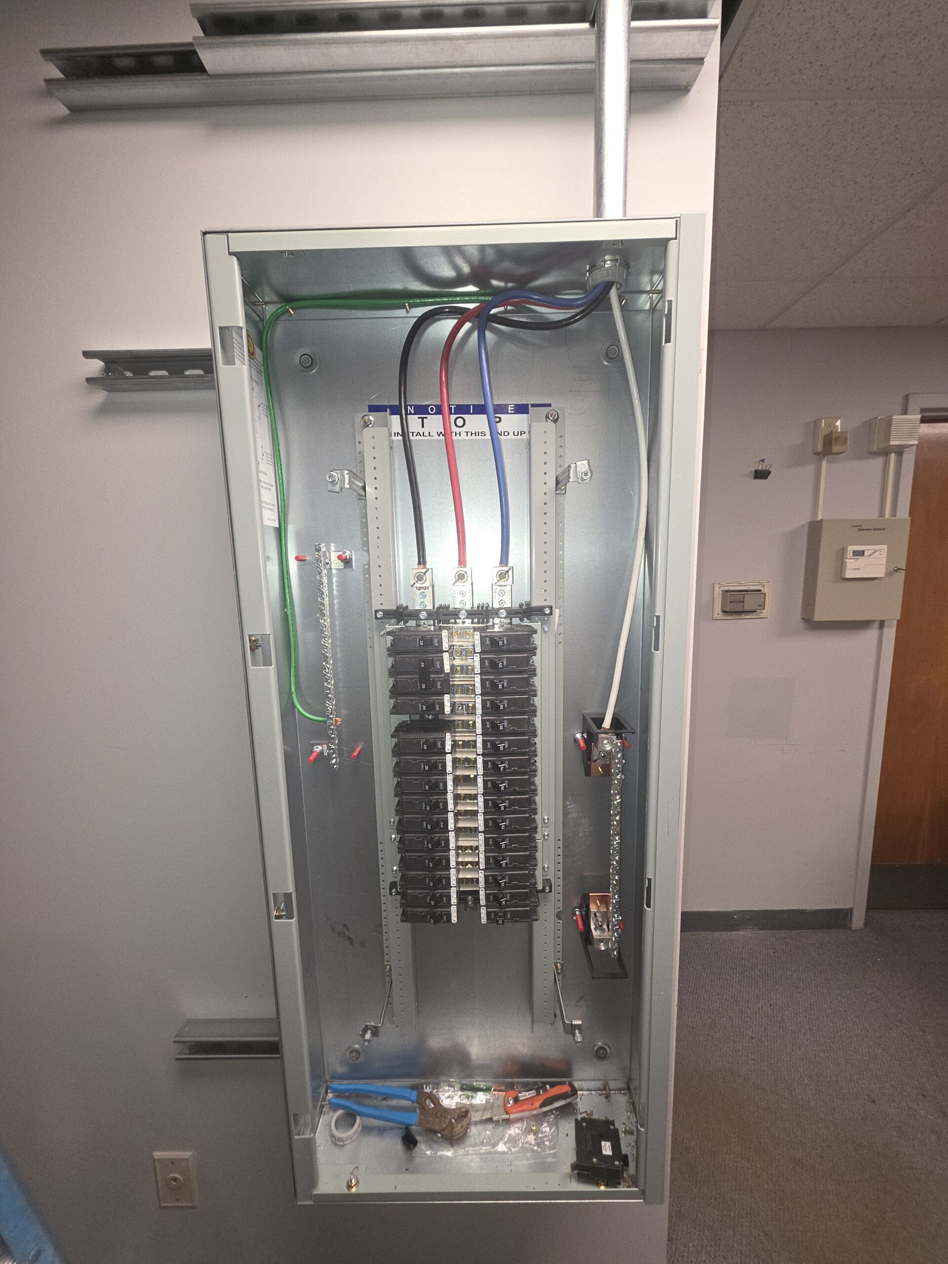 Power distribution upgrade completed by Prevolt Electric at an airport facility.