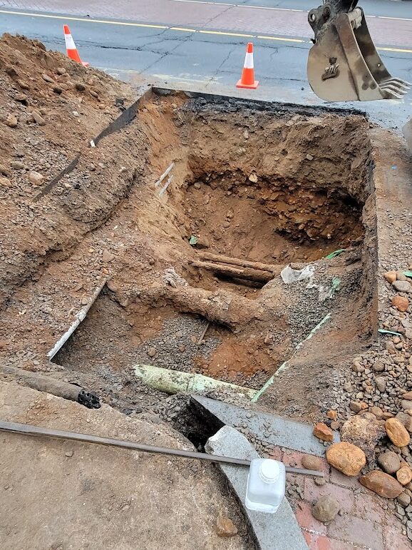 Prevolt Electric performing underground street excavation and electrical conduit installation in Connecticut and Massachusetts.