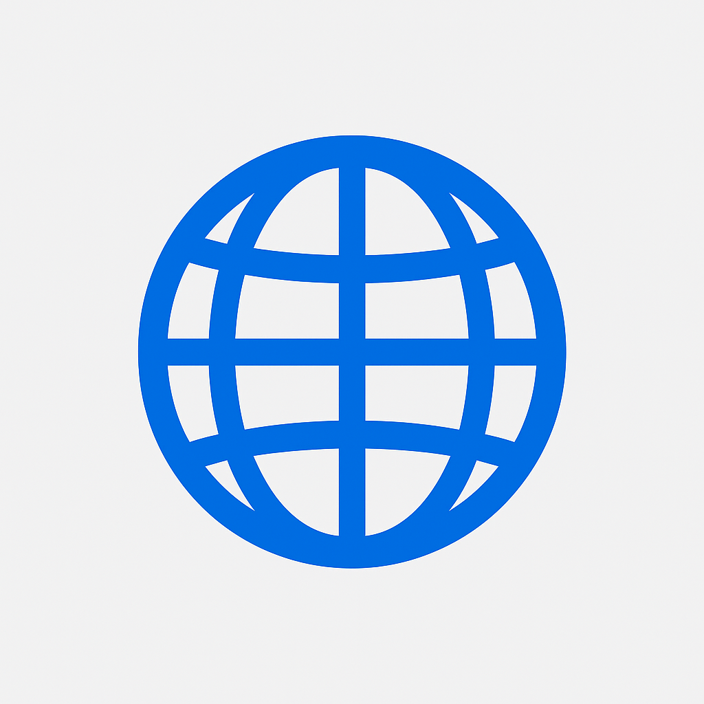 Blue globe icon symbolizing Prevolt Electric’s federal and municipal electrical project experience across Connecticut and Massachusetts.