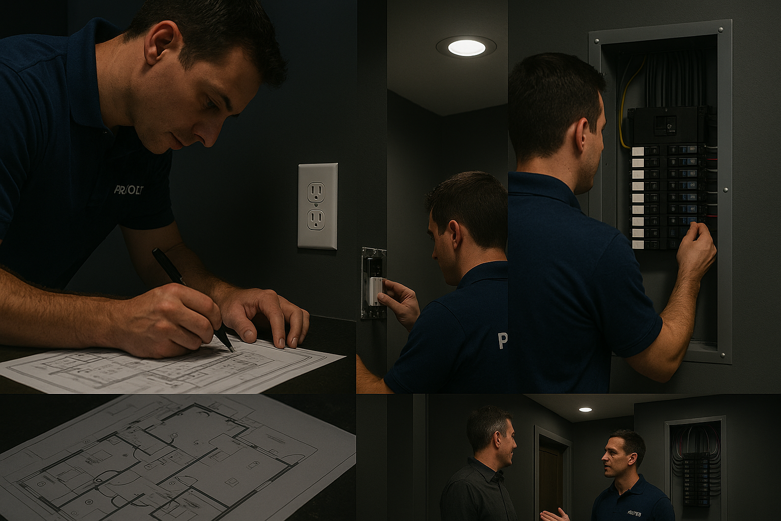 Finished Prevolt Electric installation in Suffield, CT with clean panel labeling, neat wiring, and modern LED lighting